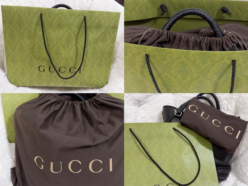未使用Gucci 流蘇托特包（黑色）-9