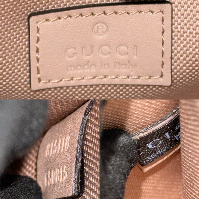 GUCCI 古馳 粉色GG EMBLEM系列手提斜背水桶包 815118-6