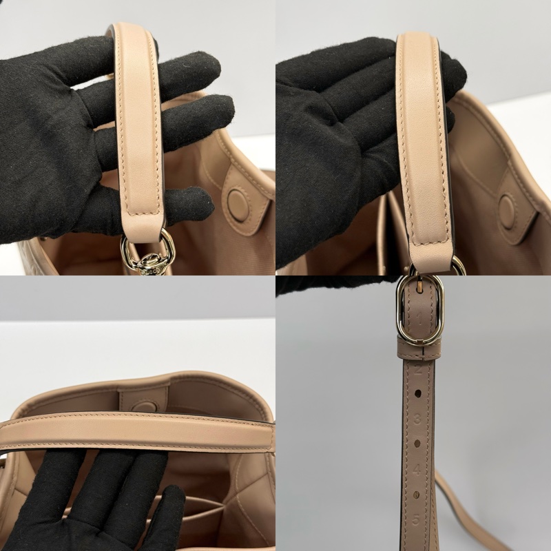 GUCCI 古馳 粉色GG EMBLEM系列手提斜背水桶包 815118-7