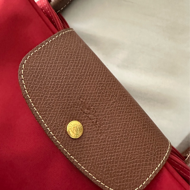 Longchamp 紅色長背帶（尼龍）-1