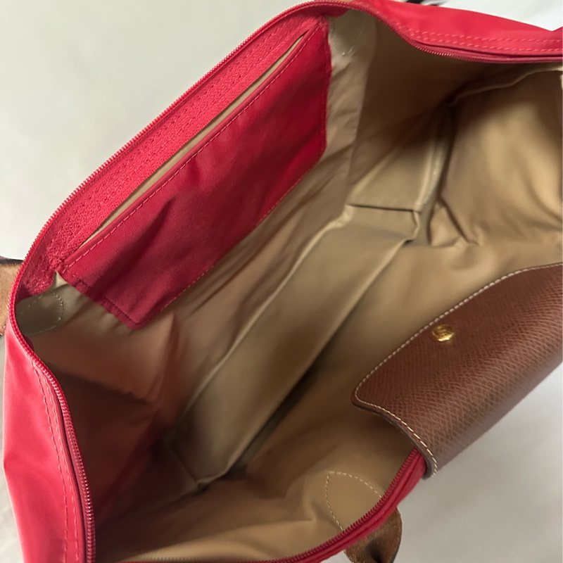 Longchamp 紅色長背帶（尼龍）-4