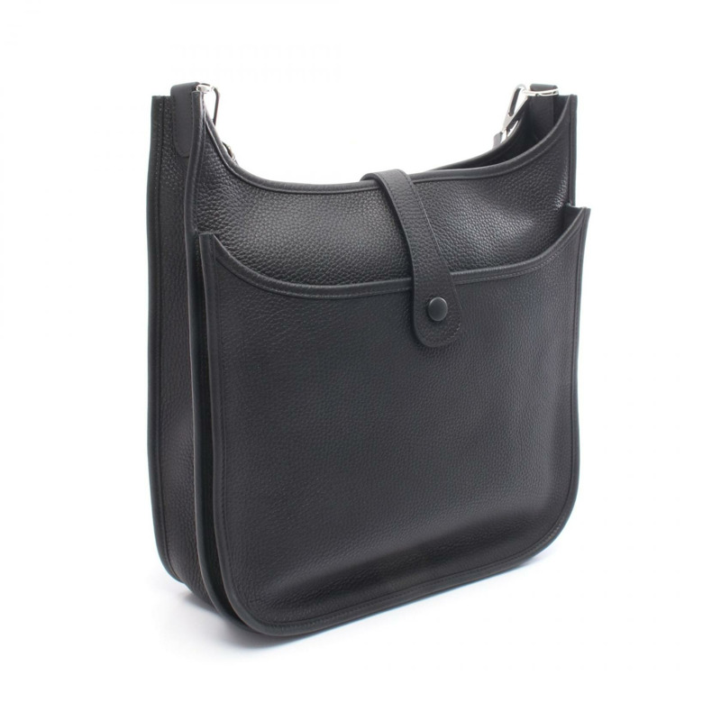 愛馬仕 Evelyne 3 Trois GM 肩挎包，配 Taurillon Clemence 黑色 SHW 皮革-1