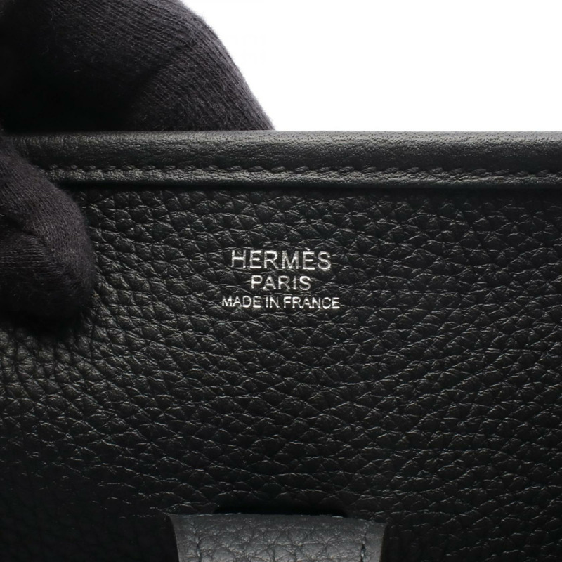 愛馬仕 Evelyne 3 Trois GM 肩挎包，配 Taurillon Clemence 黑色 SHW 皮革-3