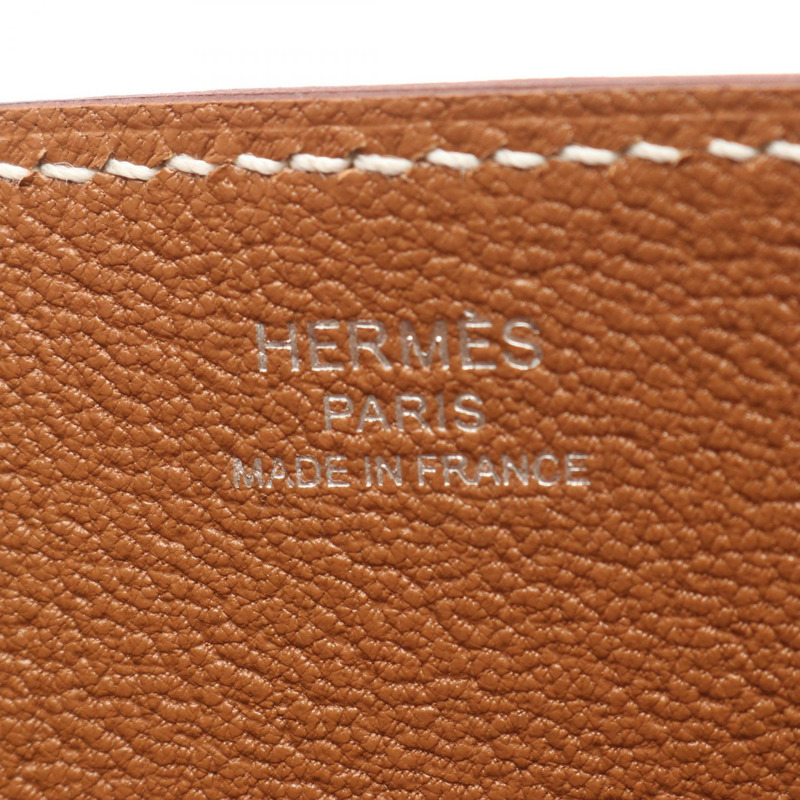 愛馬仕 Perspective Cavalier 21 單肩包，Togo 皮革，棕色，金色，二手，U SHW-3