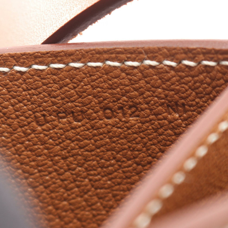 愛馬仕 Perspective Cavalier 21 單肩包，Togo 皮革，棕色，金色，二手，U SHW-4