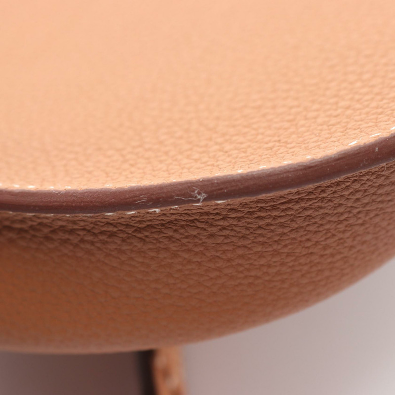 愛馬仕 Perspective Cavalier 21 單肩包，Togo 皮革，棕色，金色，二手，U SHW-5