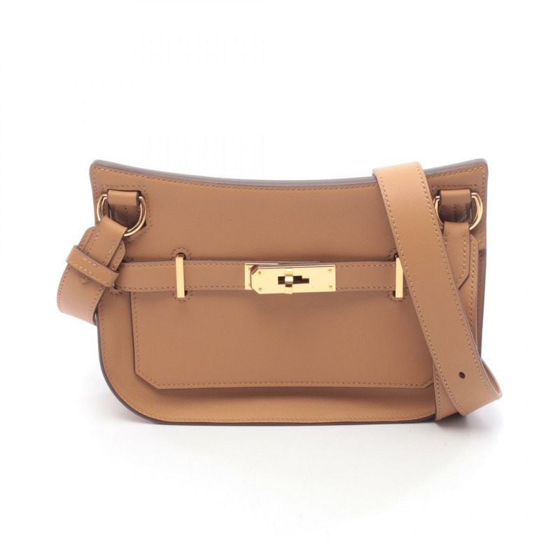 愛馬仕 Jypsiere 迷你肩斜背包，Swift 皮革，餅乾色，二手，K GHW-0