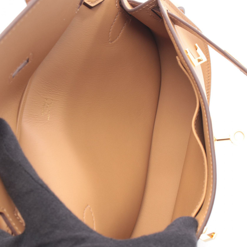 愛馬仕 Jypsiere 迷你肩斜背包，Swift 皮革，餅乾色，二手，K GHW-2