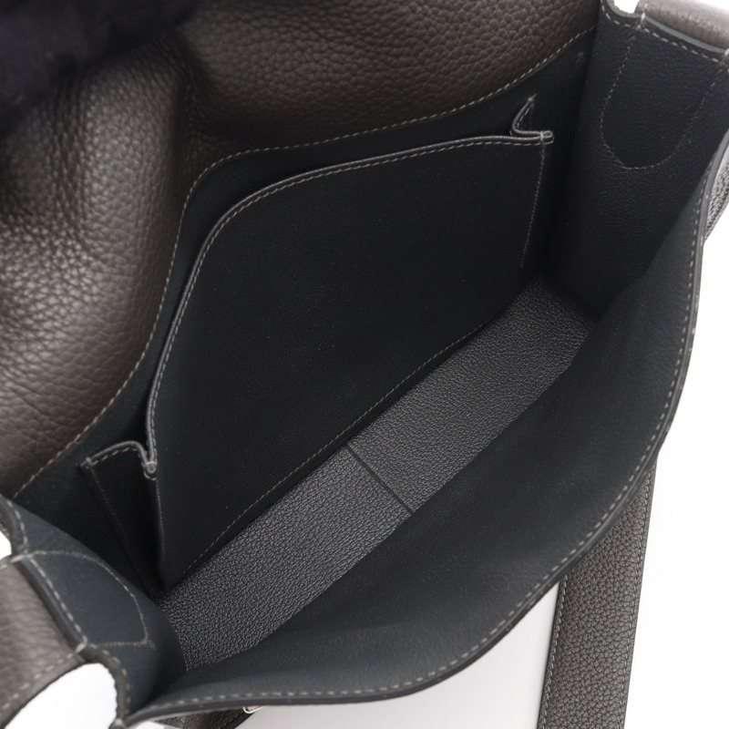 愛馬仕 Steve Caporal 27 肩斜背包 Taurillon Clemence Vert gris SHW-2