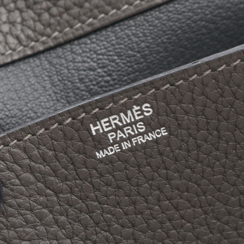 愛馬仕 Steve Caporal 27 肩斜背包 Taurillon Clemence Vert gris SHW-3