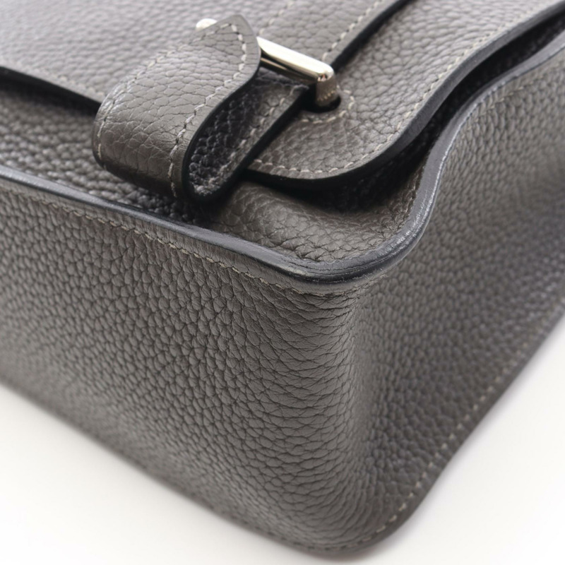 愛馬仕 Steve Caporal 27 肩斜背包 Taurillon Clemence Vert gris SHW-6