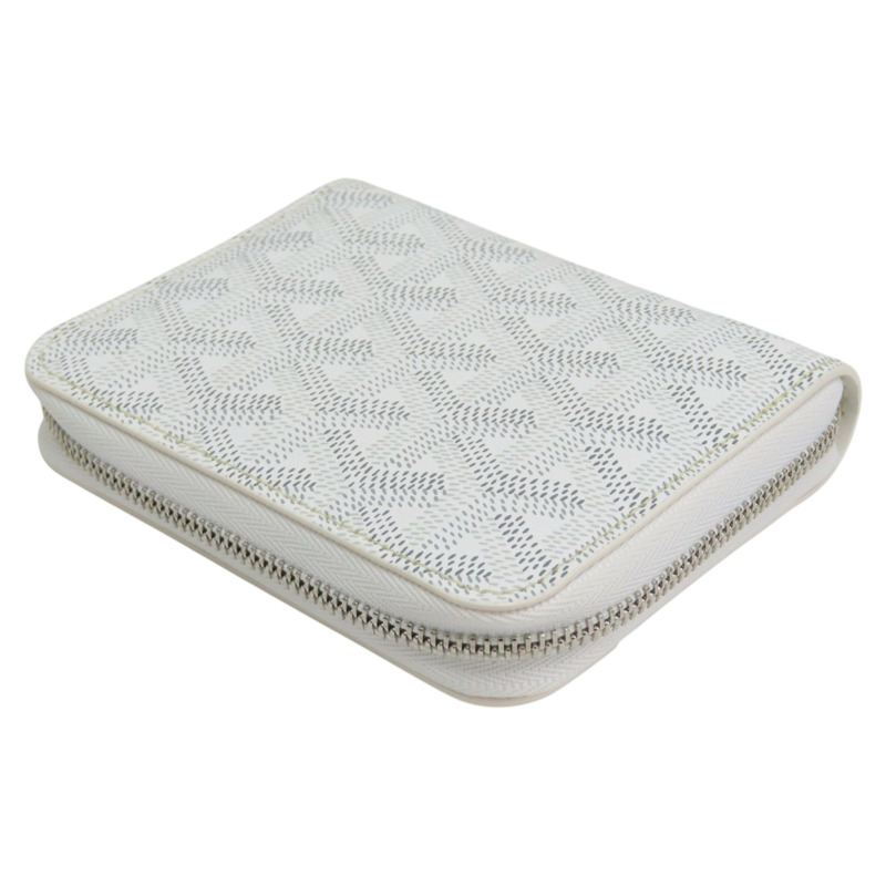 白色 牛皮 帆布 Matignon PM 拉鍊短夾【GOYARD 高雅德 】 MATIGNPMLTY50CL50P-3