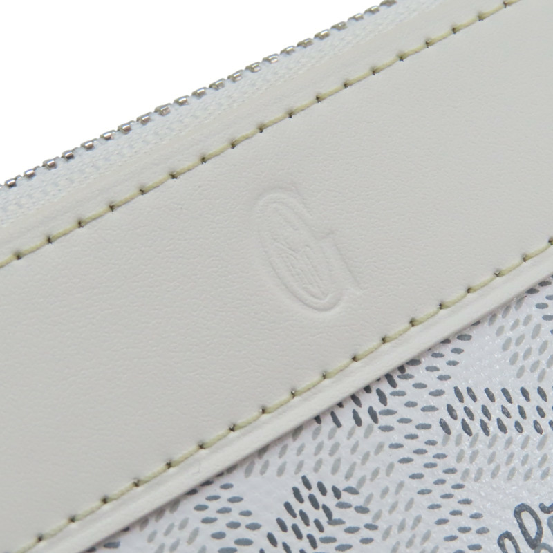 白色 牛皮 帆布 Matignon PM 拉鍊短夾【GOYARD 高雅德 】 MATIGNPMLTY50CL50P-7