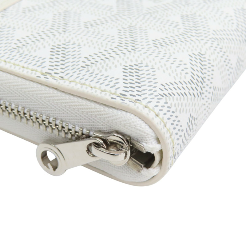 白色 牛皮 帆布 Matignon PM 拉鍊短夾【GOYARD 高雅德 】 MATIGNPMLTY50CL50P-8