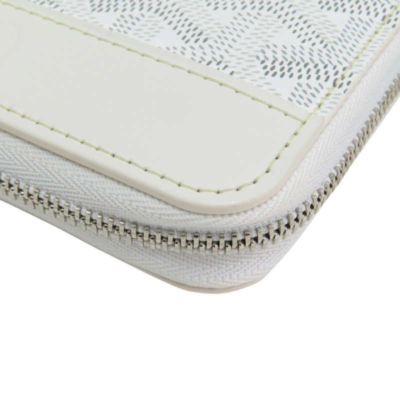 白色 牛皮 帆布 Matignon PM 拉鍊短夾【GOYARD 高雅德 】 MATIGNPMLTY50CL50P-9