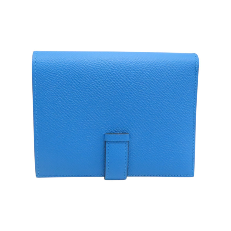 坦桑尼亞藍 EPSOM牛皮 Bearn Compact 二折 短夾 A刻【HERMES 愛馬仕】 H039790CK-1