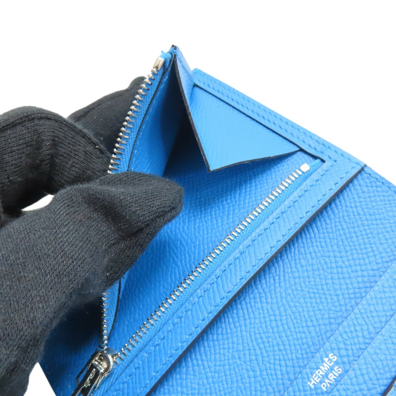 坦桑尼亞藍 EPSOM牛皮 Bearn Compact 二折 短夾 A刻【HERMES 愛馬仕】 H039790CK-6
