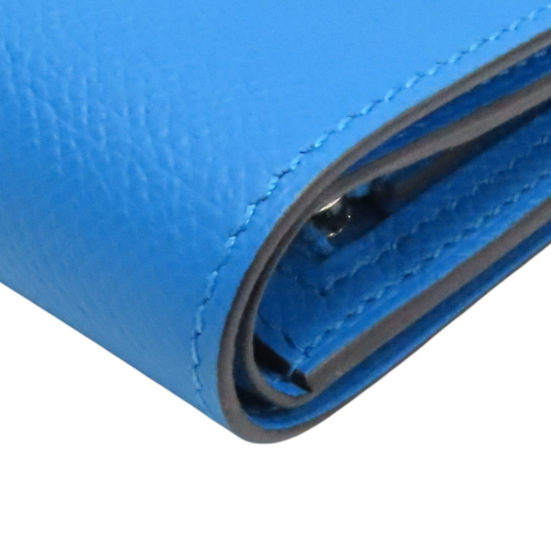 坦桑尼亞藍 EPSOM牛皮 Bearn Compact 二折 短夾 A刻【HERMES 愛馬仕】 H039790CK-9