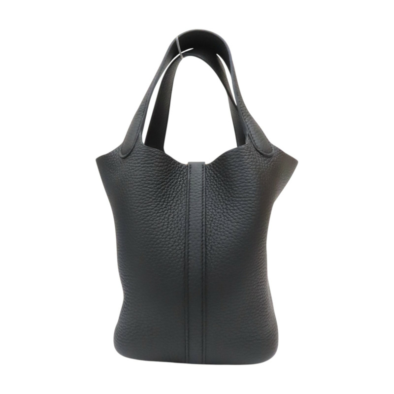 黑色 TC牛皮 Picotin Lock 18 手提包 B刻 金釦【HERMES 愛馬仕】 H056289CC-1