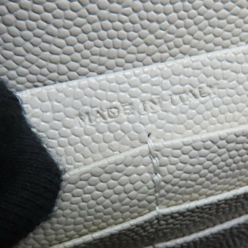 米白色 山形紋牛皮 WOC 鏈帶 肩背包【SAINT LAURENT YSL 聖羅蘭 】 393953-7