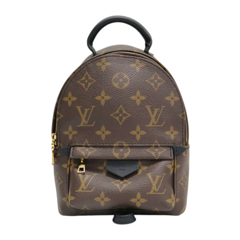 棕色 原花帆布 Palm Springs Mini 後背包【LOUIS VUITTON LV 路易威登】 M44873