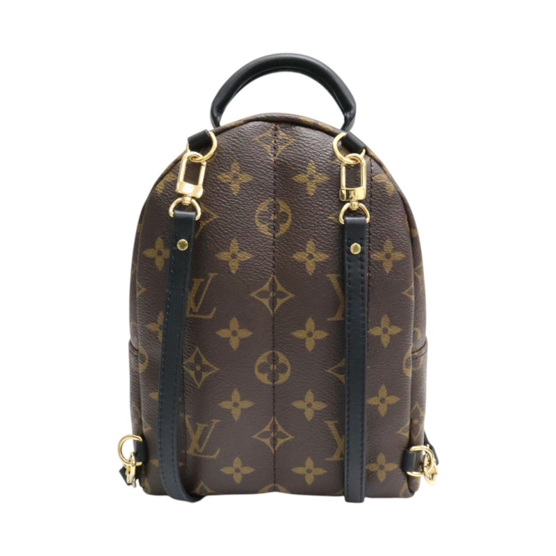 棕色 原花帆布 Palm Springs Mini 後背包【LOUIS VUITTON LV 路易威登】 M44873-1
