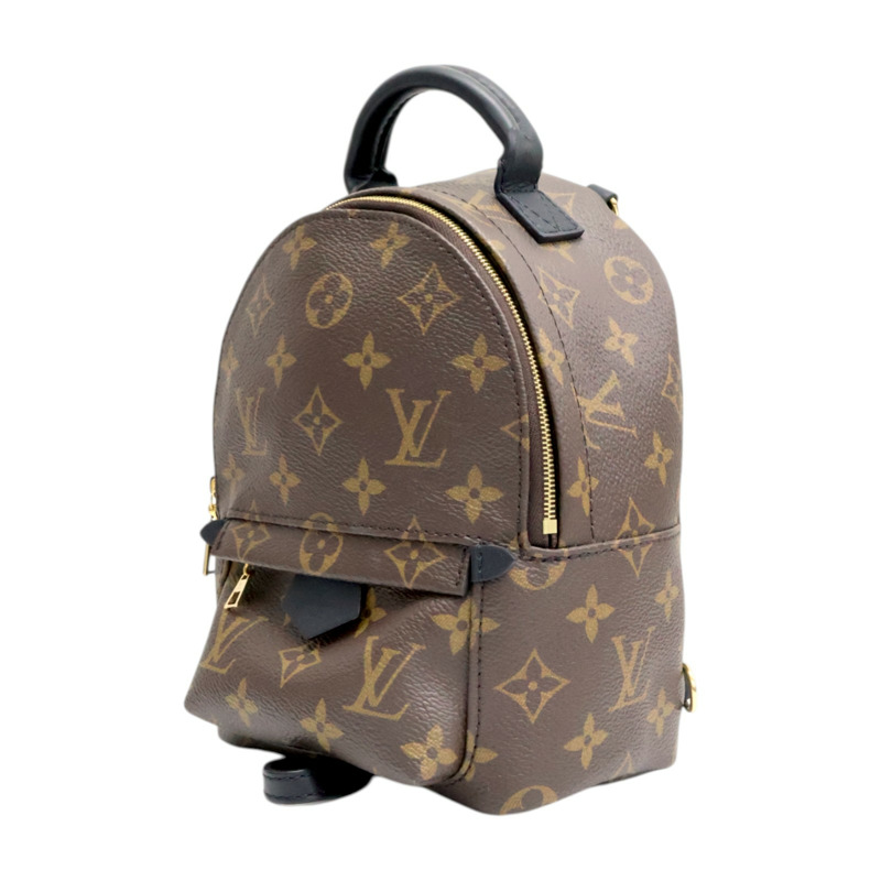 棕色 原花帆布 Palm Springs Mini 後背包【LOUIS VUITTON LV 路易威登】 M44873-2
