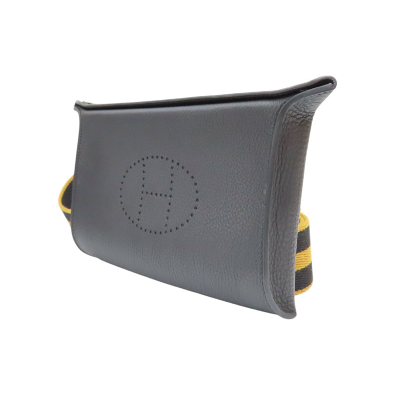 黑色 TOGO牛皮 Videpoches 肩背包 K刻 銀扣【HERMES 愛馬仕】 H084024CKAQ-2