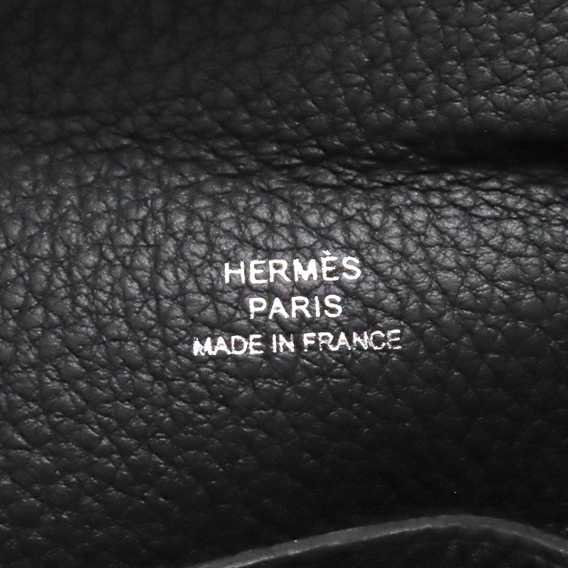 黑色 TOGO牛皮 Videpoches 肩背包 K刻 銀扣【HERMES 愛馬仕】 H084024CKAQ-5