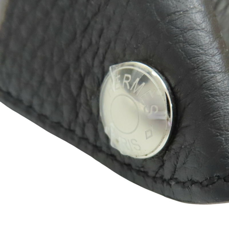 黑色 TOGO牛皮 Videpoches 肩背包 K刻 銀扣【HERMES 愛馬仕】 H084024CKAQ-12