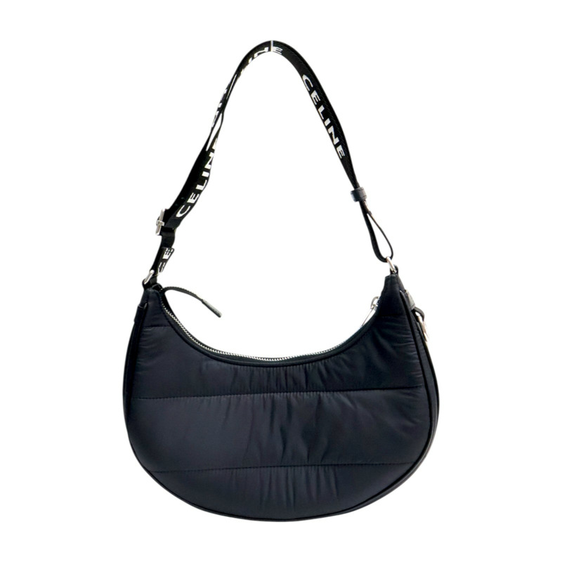 黑色 尼龍 Ava Medium 肩背包【CELINE 賽琳】 196972DLOI-1