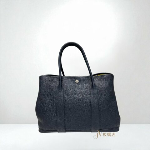 JY0339-Hermes 深藍色Fjord皮 Garden Party 36