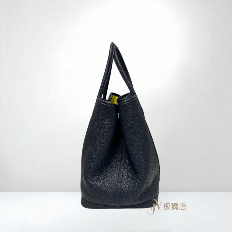 JY0339-Hermes 深藍色Fjord皮 Garden Party 36-2