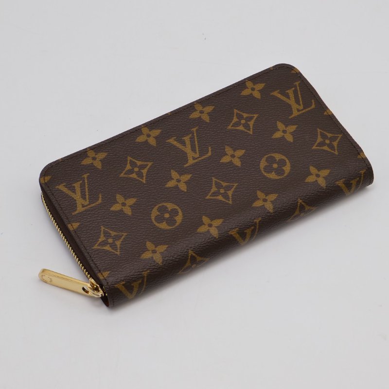 LOUIS VUITTON 經典老花拉鍊長夾 - 棕-0