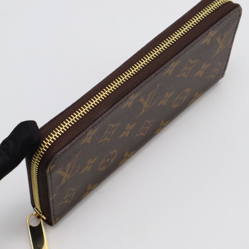 LOUIS VUITTON 經典老花拉鍊長夾 - 棕-2