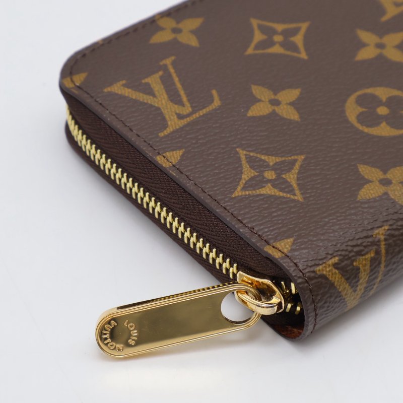 LOUIS VUITTON 經典老花拉鍊長夾 - 棕-7
