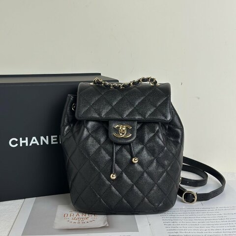 CHANEL 薩爾茨堡雙肩包 - 小號黑金