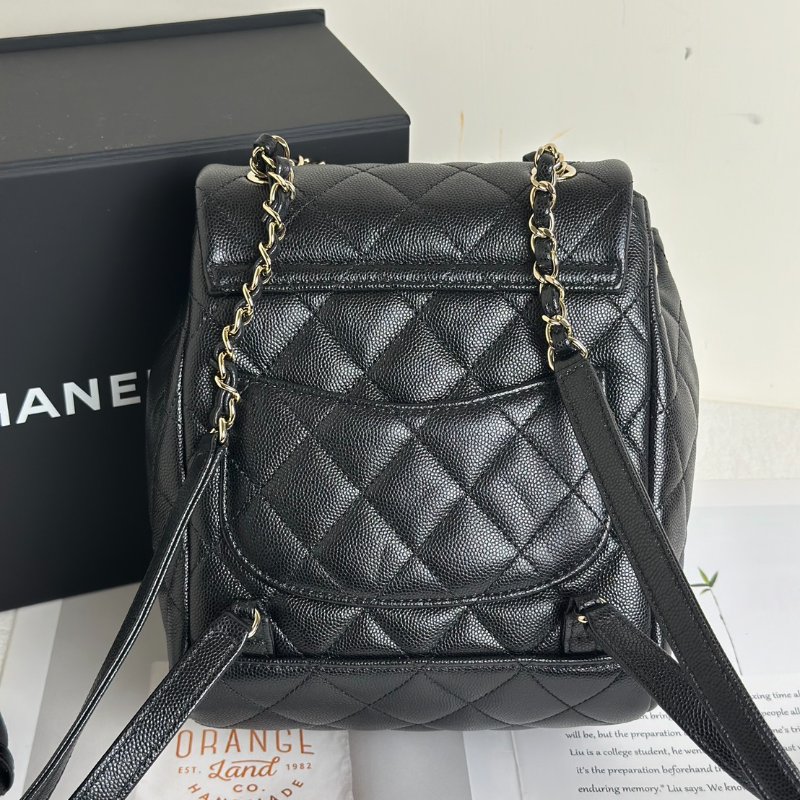 CHANEL 薩爾茨堡雙肩包 - 小號黑金-4