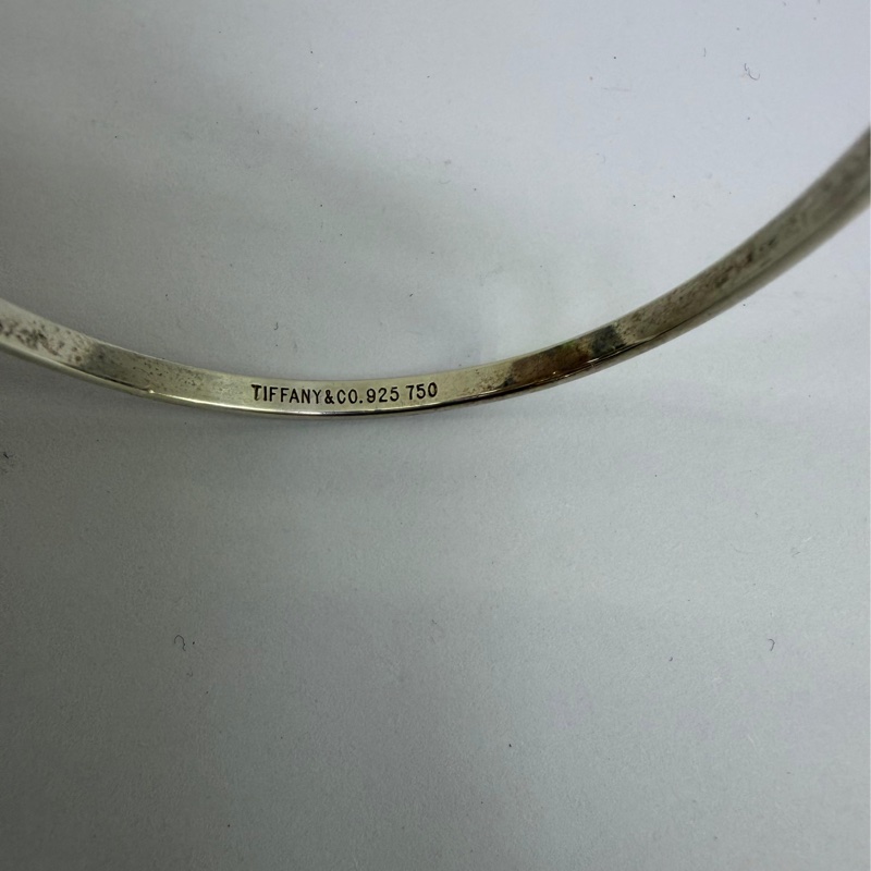 Tiffany&Co 925純銀 黃K金球 手環 手鐲-3