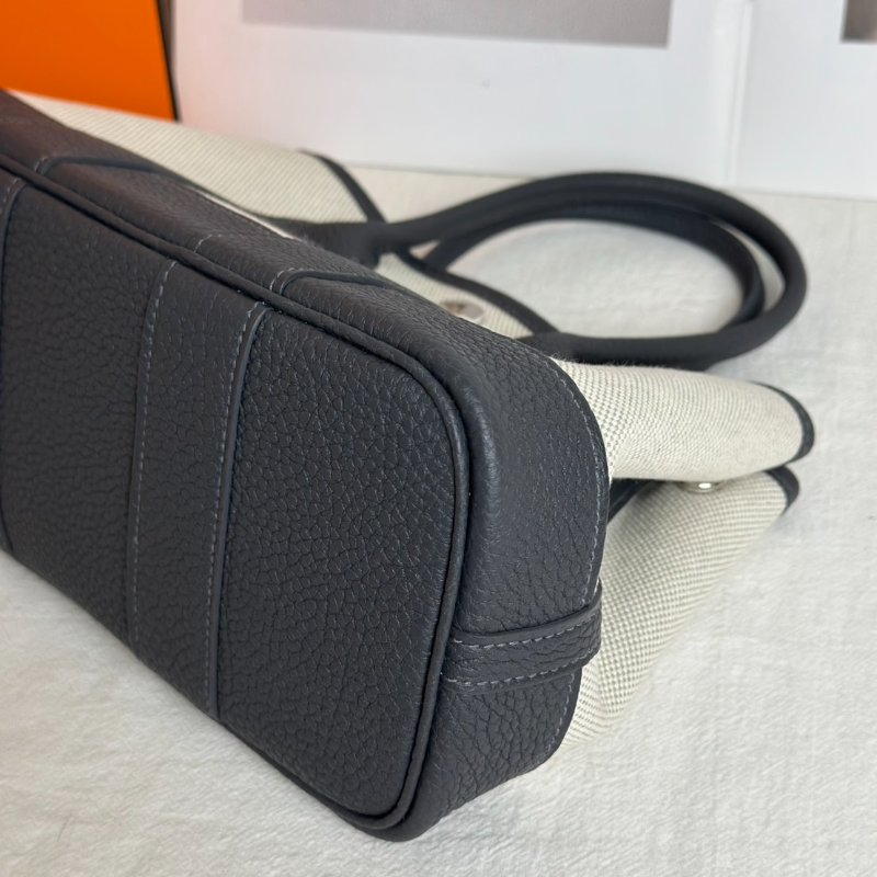 HERMES Mini garden party - 帆布石板灰 K-7