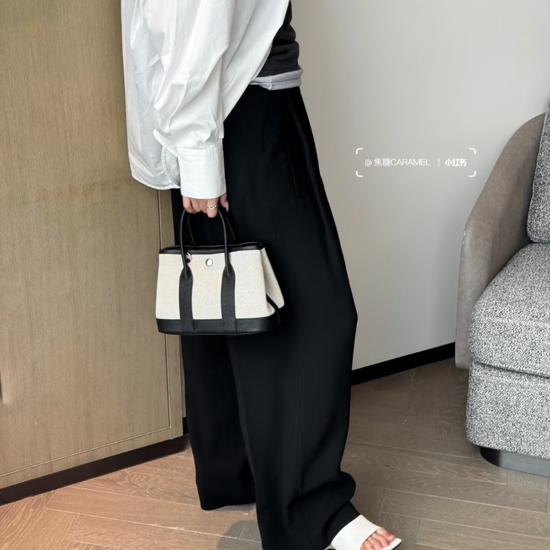 HERMES Mini garden party - 帆布石板灰 K-11