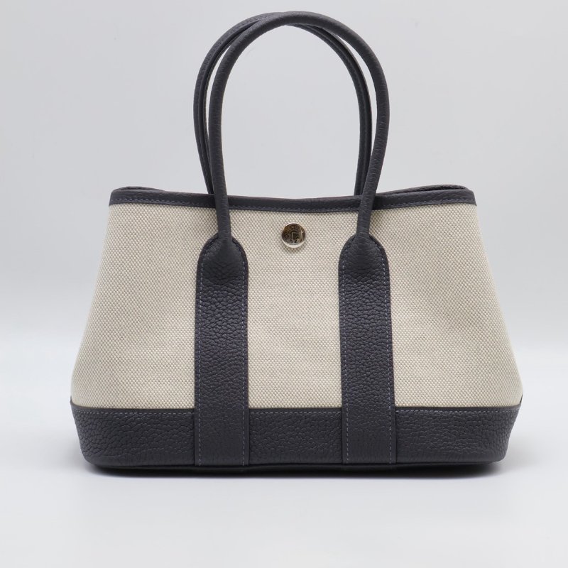 HERMES Mini garden party - 帆布石板灰 K-0