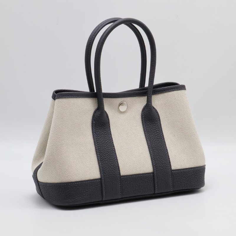 HERMES Mini garden party - 帆布石板灰 K-4