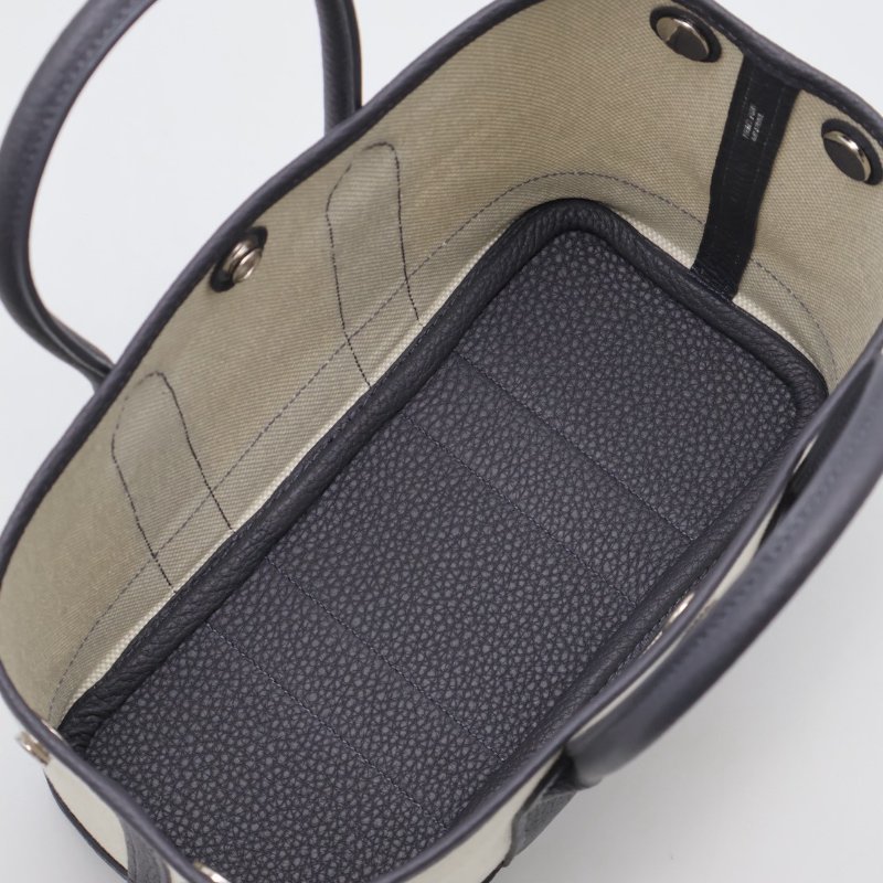 HERMES Mini garden party - 帆布石板灰 K-8