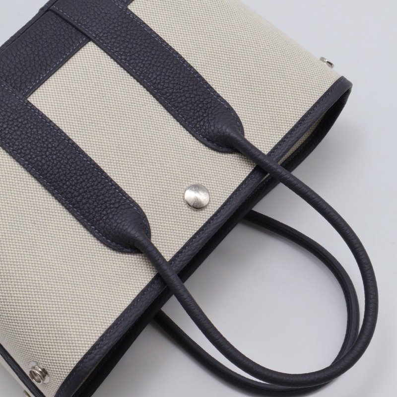HERMES Mini garden party - 帆布石板灰 K-9