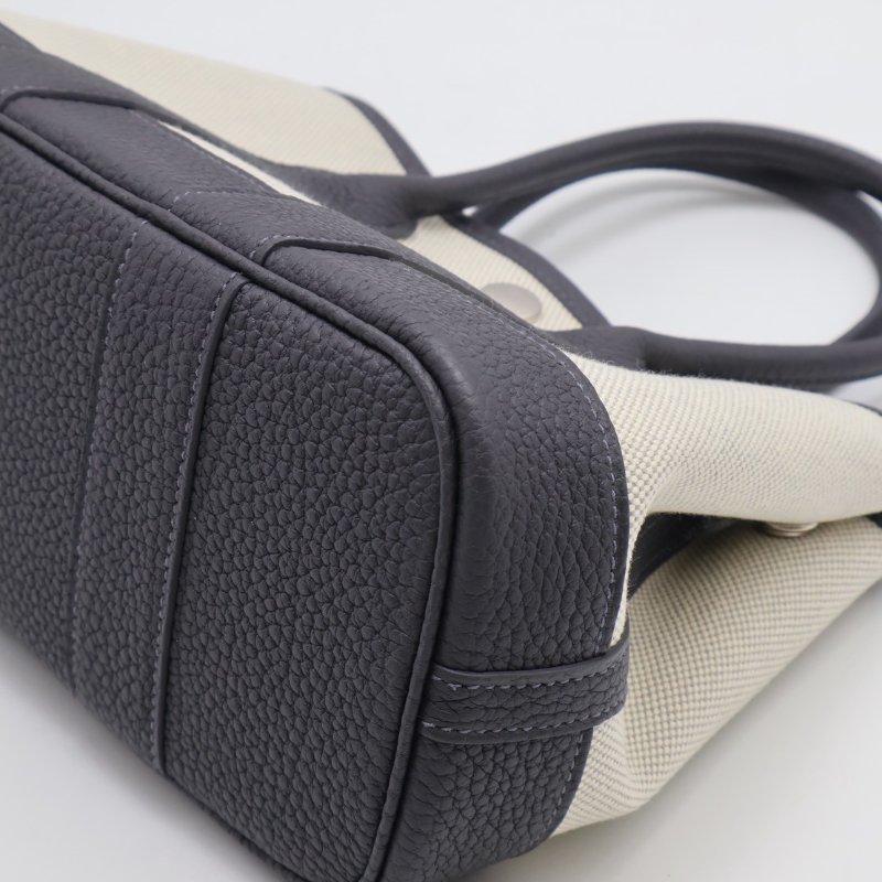 HERMES Mini garden party - 帆布石板灰 K-14