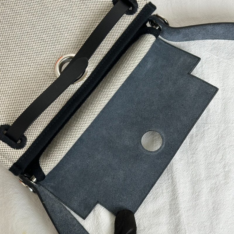 HERMES Herbag zip 20 - 黑銀 K-8