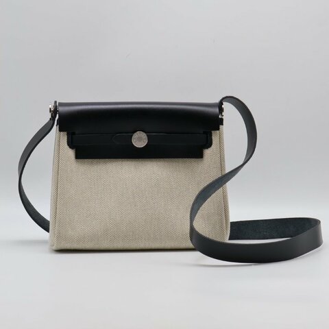 HERMES Herbag zip 20 - 黑銀 K