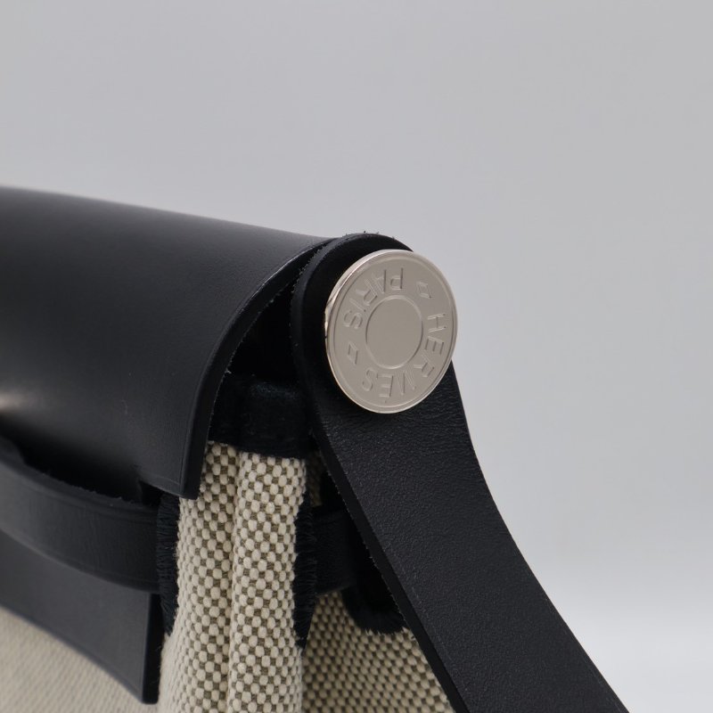 HERMES Herbag zip 20 - 黑銀 K-6
