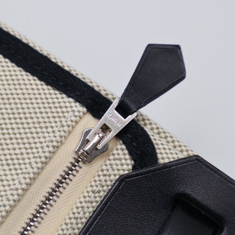 HERMES Herbag zip 20 - 黑銀 K-14
